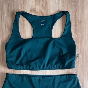 Reformation Deep Teal Sports Bra